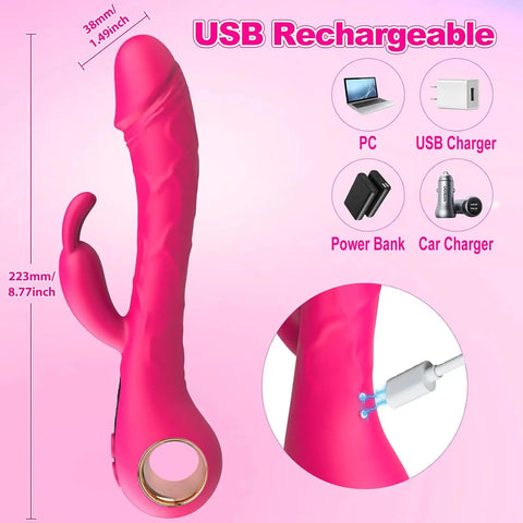 Thrusting Rabbit Vibrator – G Spot Clitoral Design