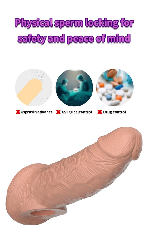 Threaded mace Condom Male Condom  Lock fine Ring Crystal Sleeve